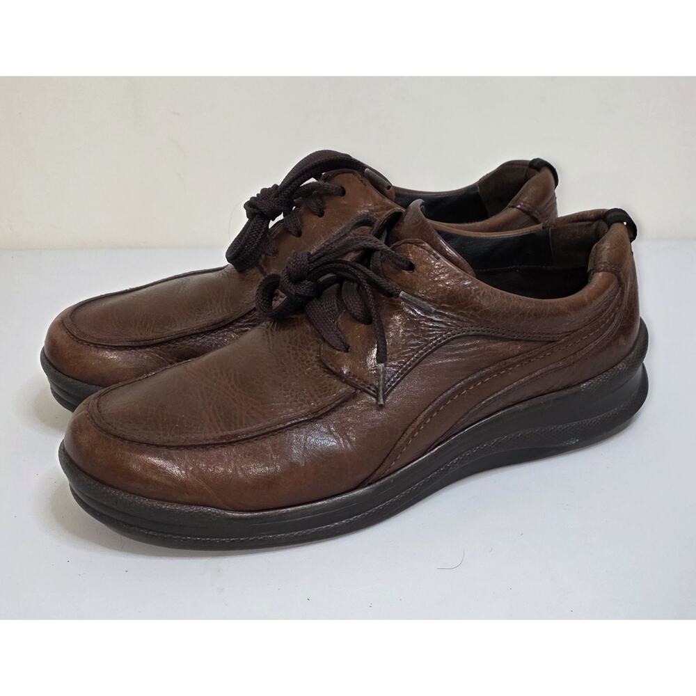 SAS Men's Leather Move On Brown Lace Up Walking Shoes Size 10M